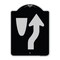 Signmission Designer Series-Beware Of Curb Graphic Black & Silver Heavy-Gauge Aluminum, 24" x 18", BS-1824-9993 A-DES-BS-1824-9993 - alternate 1
